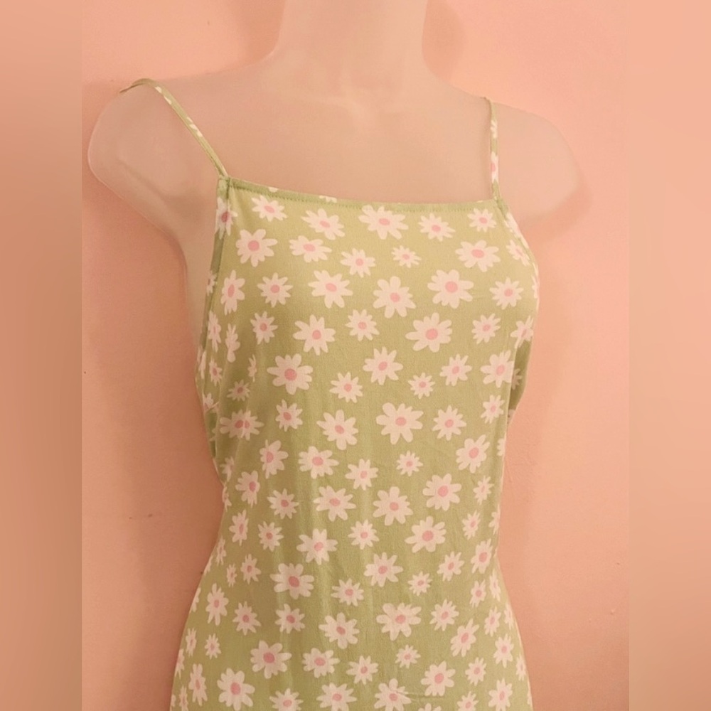 Cotton On Women Floral Green  Slip Midi Dress